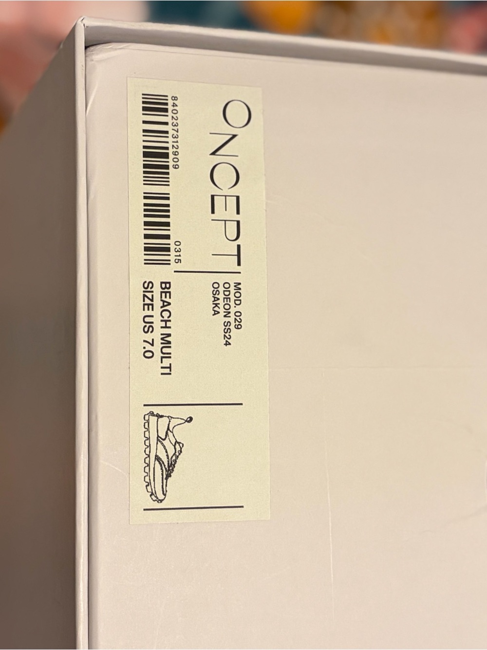 Oncept Women's White & Beige Sneakers with Pastel Mint and Yellow Accents - Picture 10 of 10